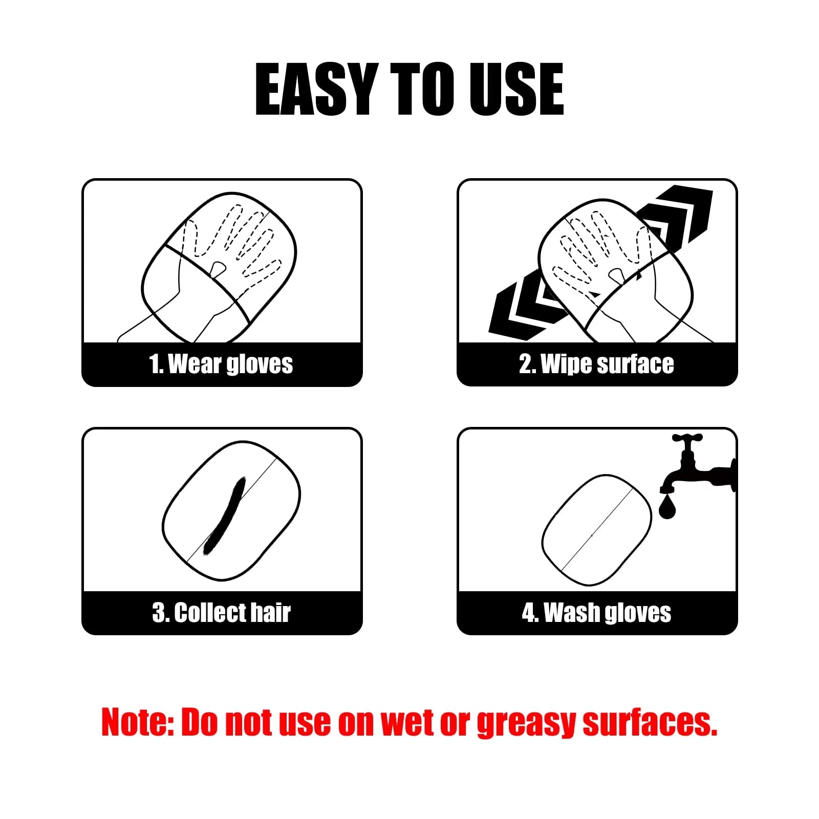 WittyPaws™ Electrostatic Pet Hair Remover Glove