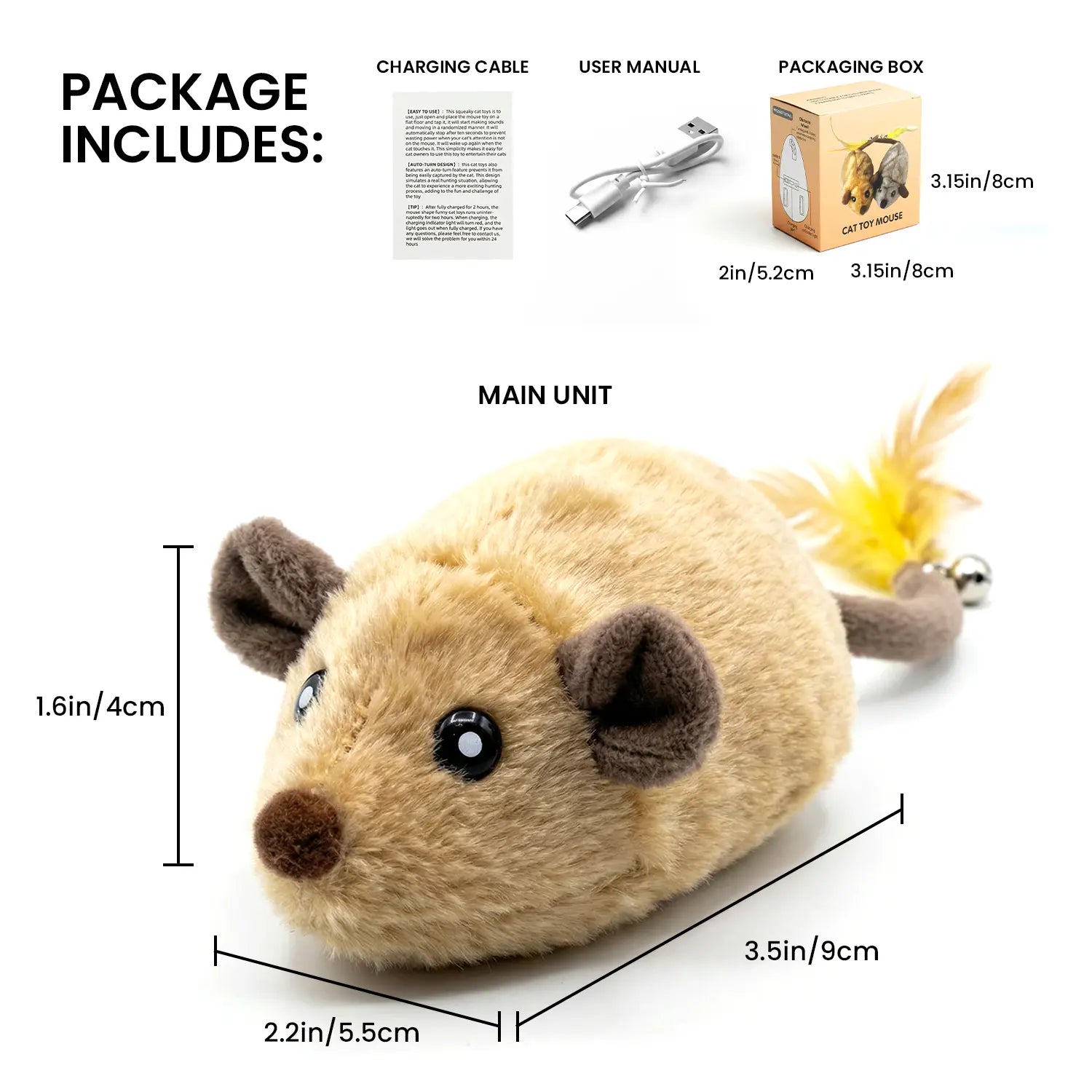WittyPaws™ Smart-Mouse Interactive Toy