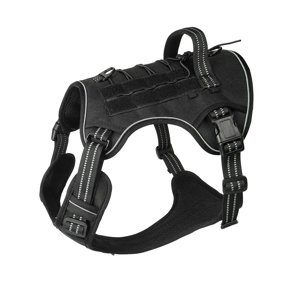 Yuy Pet Large Dog Tactical Harness, Dog Harness for Large Dogs , Durable Reflective Dog Harness, Easy to Control，Service Dog，Step in Dog Harness