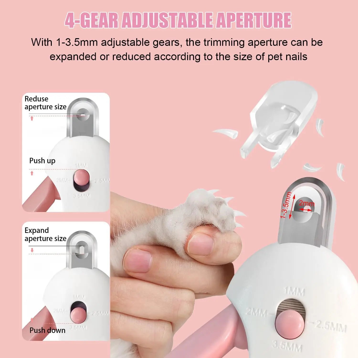 WittyPaws™ 2-in-1 Stress-Free Cat Nail Clipper