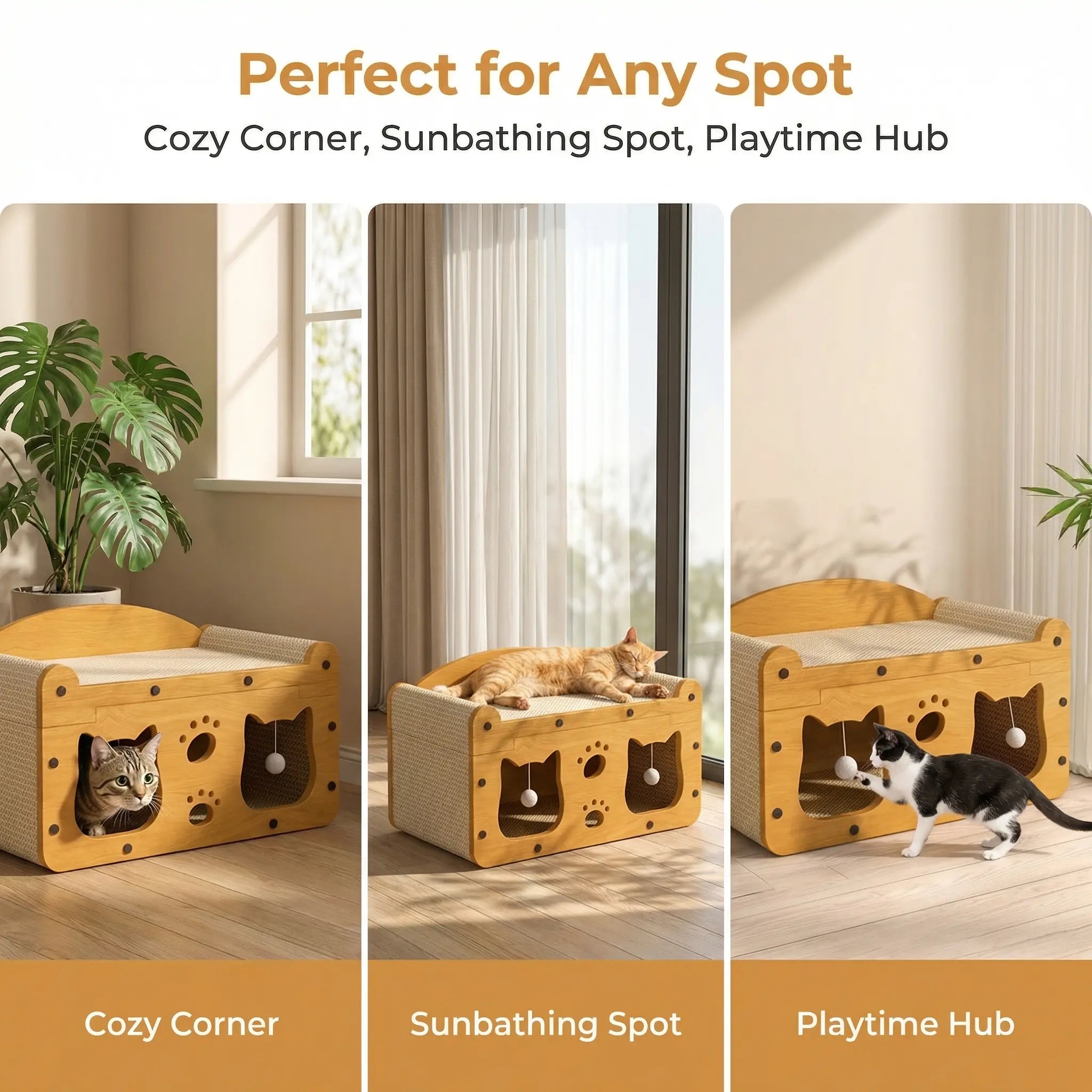 WittyPaws™ TV-Lounge Cat Scratching House