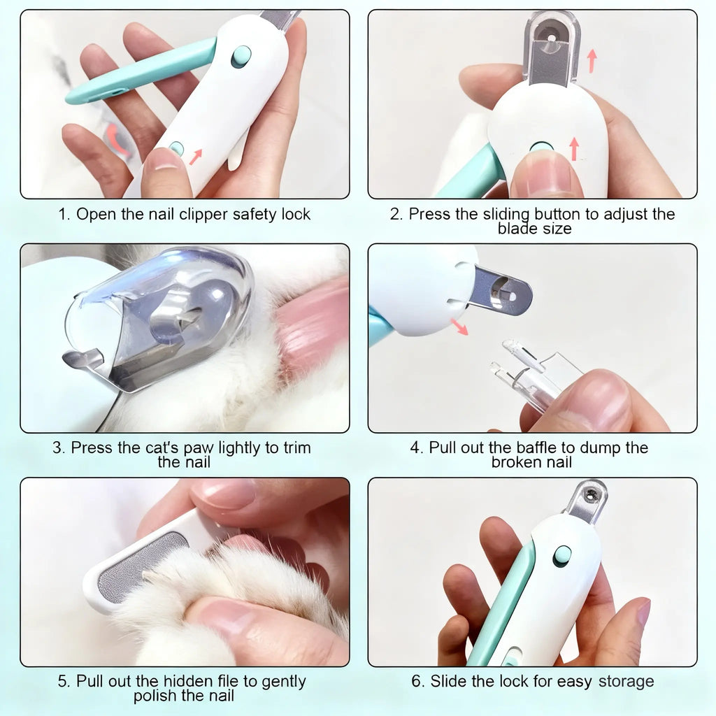 WittyPaws™ 2-in-1 Stress-Free Cat Nail Clipper