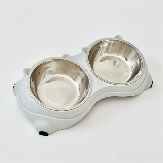WittyPaws™ Premium Double Stainless Steel Pet Bowl
