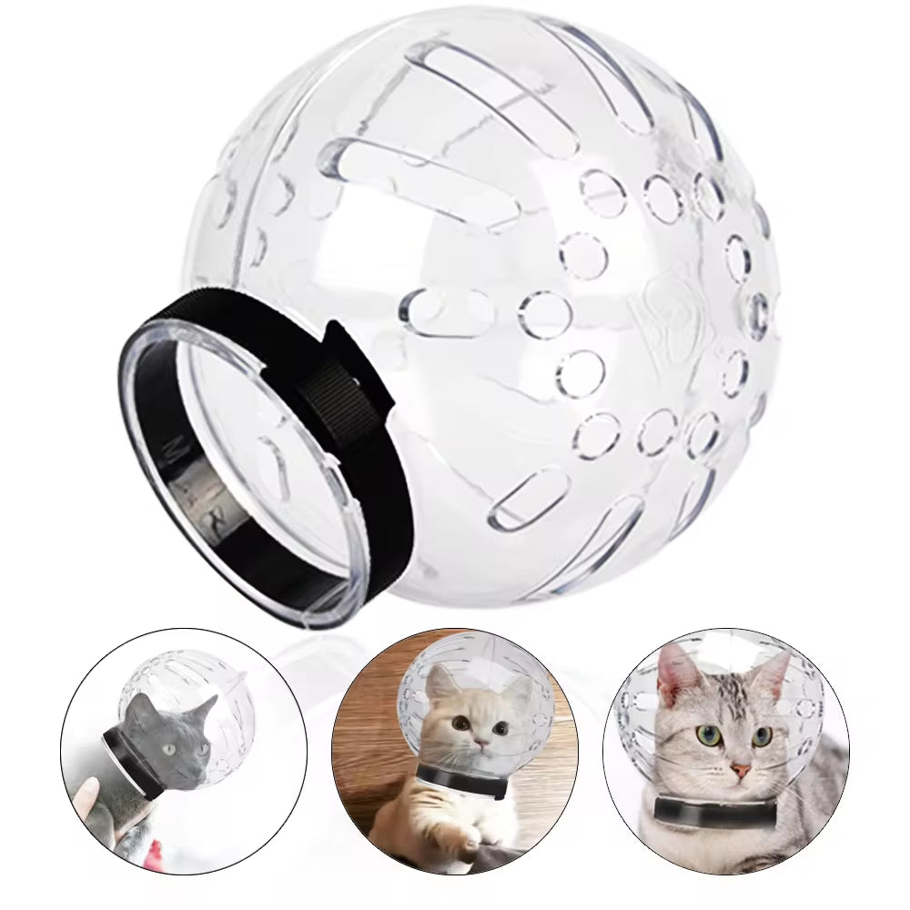WittyPaws™ - Transparent Anti-Bite and Anti-Lick Protective Helmet for Cats