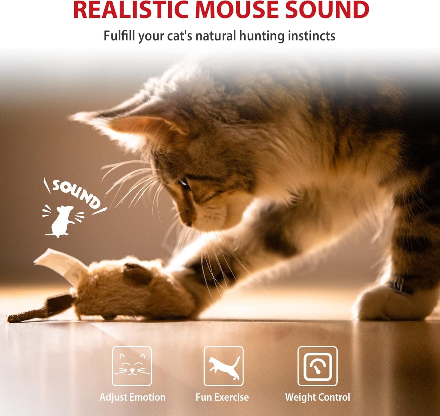 WittyPaws™ Smart-Mouse Interactive Toy