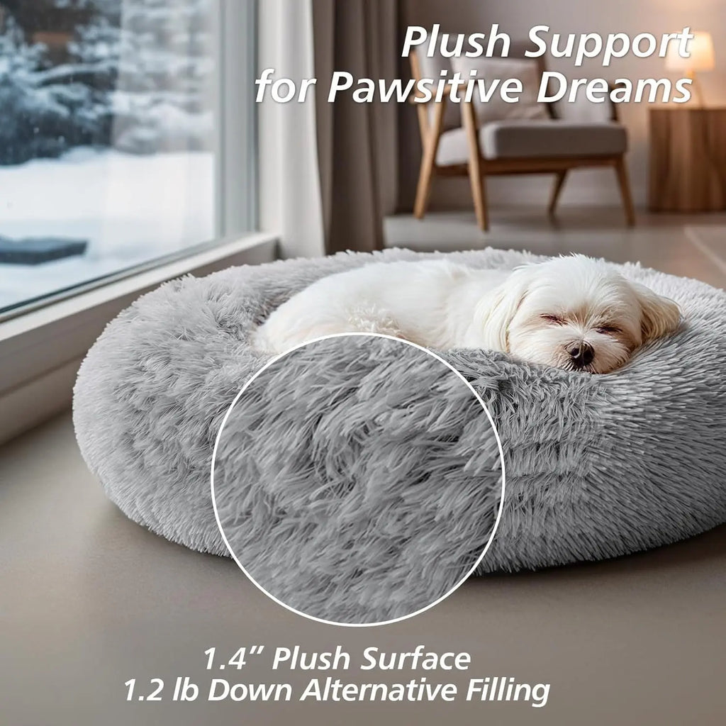 WittyPaws™ Calming Plush Pet Bed