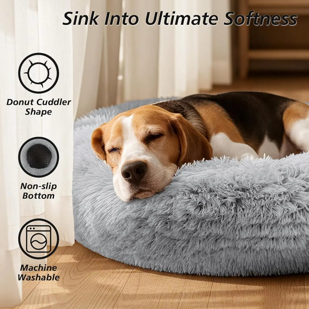 WittyPaws™ Calming Plush Pet Bed