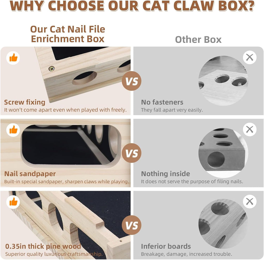 WittyPaws™ - Enrichment Box and Scratching Post with Interactive Maze