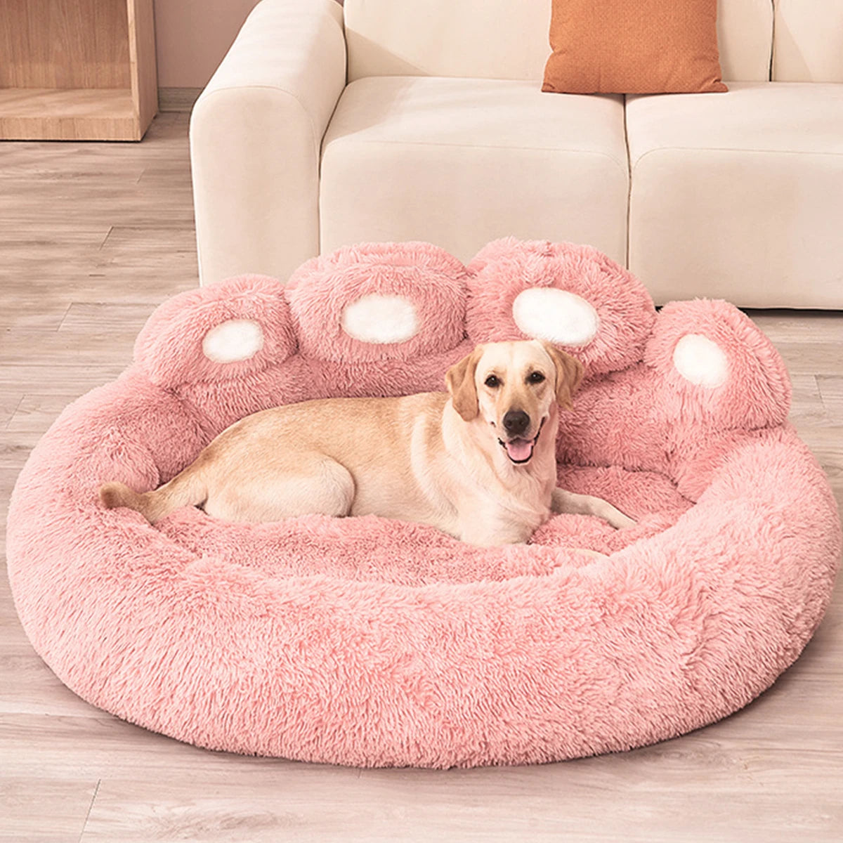 WittyPaws™ Calming Bear Paw Plush Pet Bed