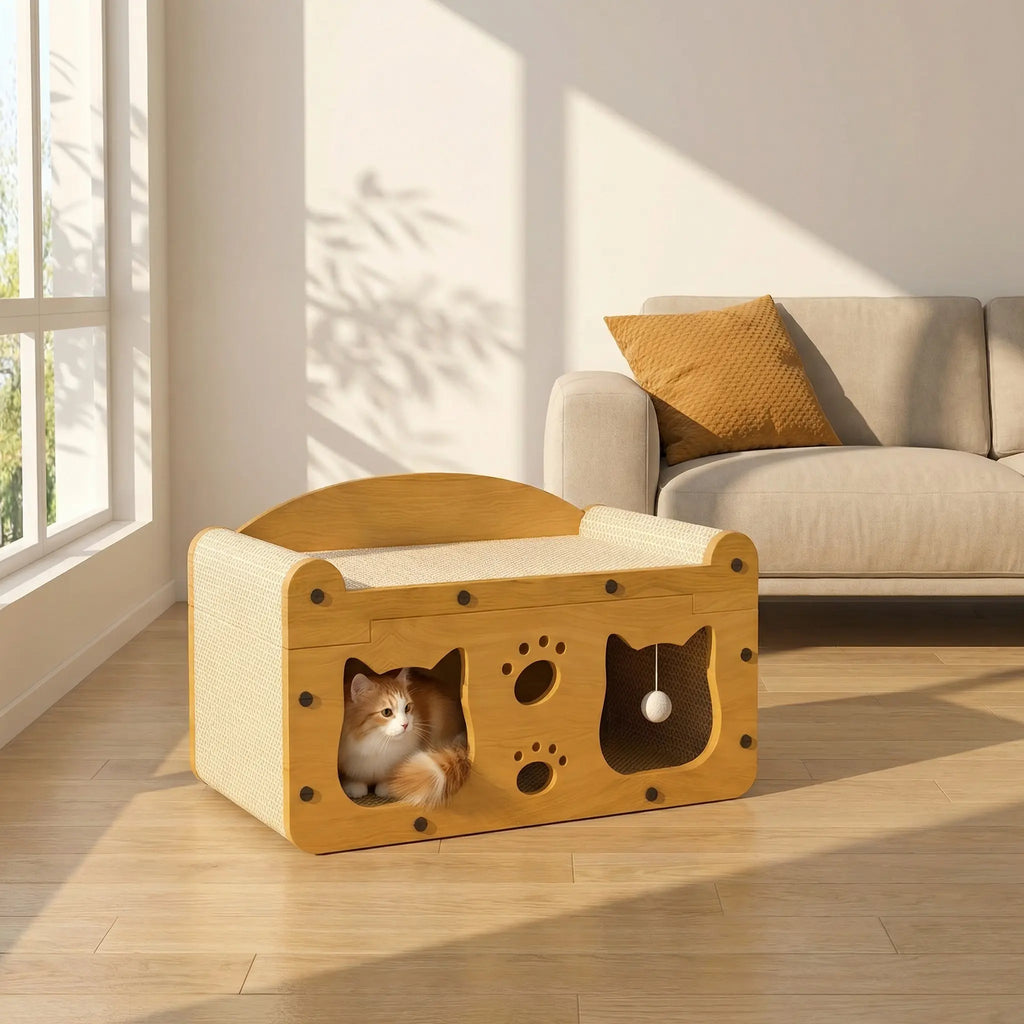 WittyPaws™ TV-Lounge Cat Scratching House
