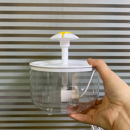 Clear Pet Water Fountain, USB Rechargeable Automatic Circulation Cat Water Dispenser, Indoor Cat Drinking Fountain, Pet Drinking Supplies, Gift