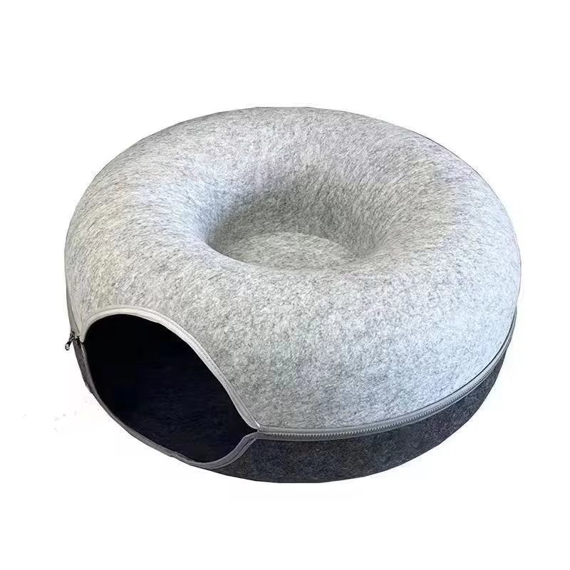 WittyPaws™ - Interactive Donut Tunnel Bed for Cats and Pets
