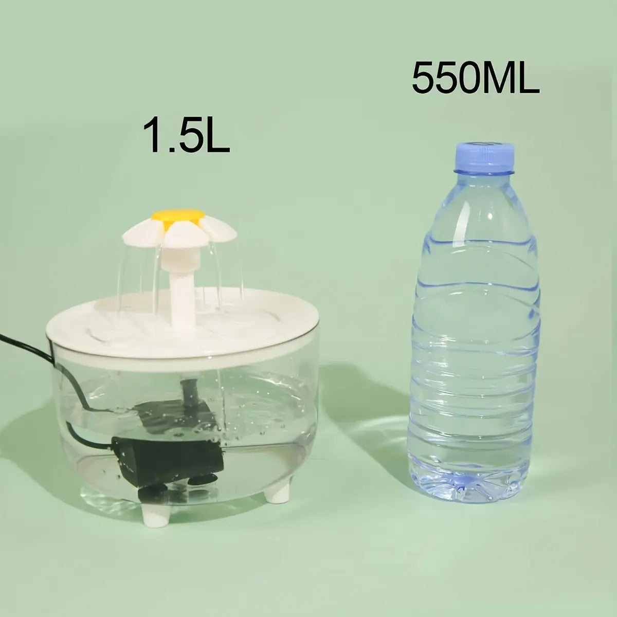 Clear Pet Water Fountain, USB Rechargeable Automatic Circulation Cat Water Dispenser, Indoor Cat Drinking Fountain, Pet Drinking Supplies, Gift