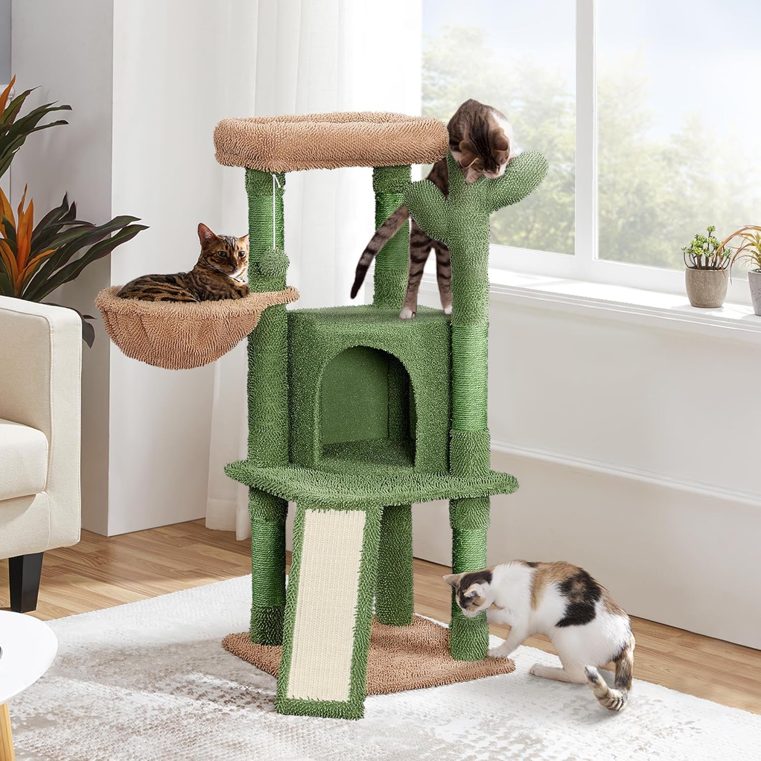 WittyPaws™ - 42-Inch Cactus Cat Tree