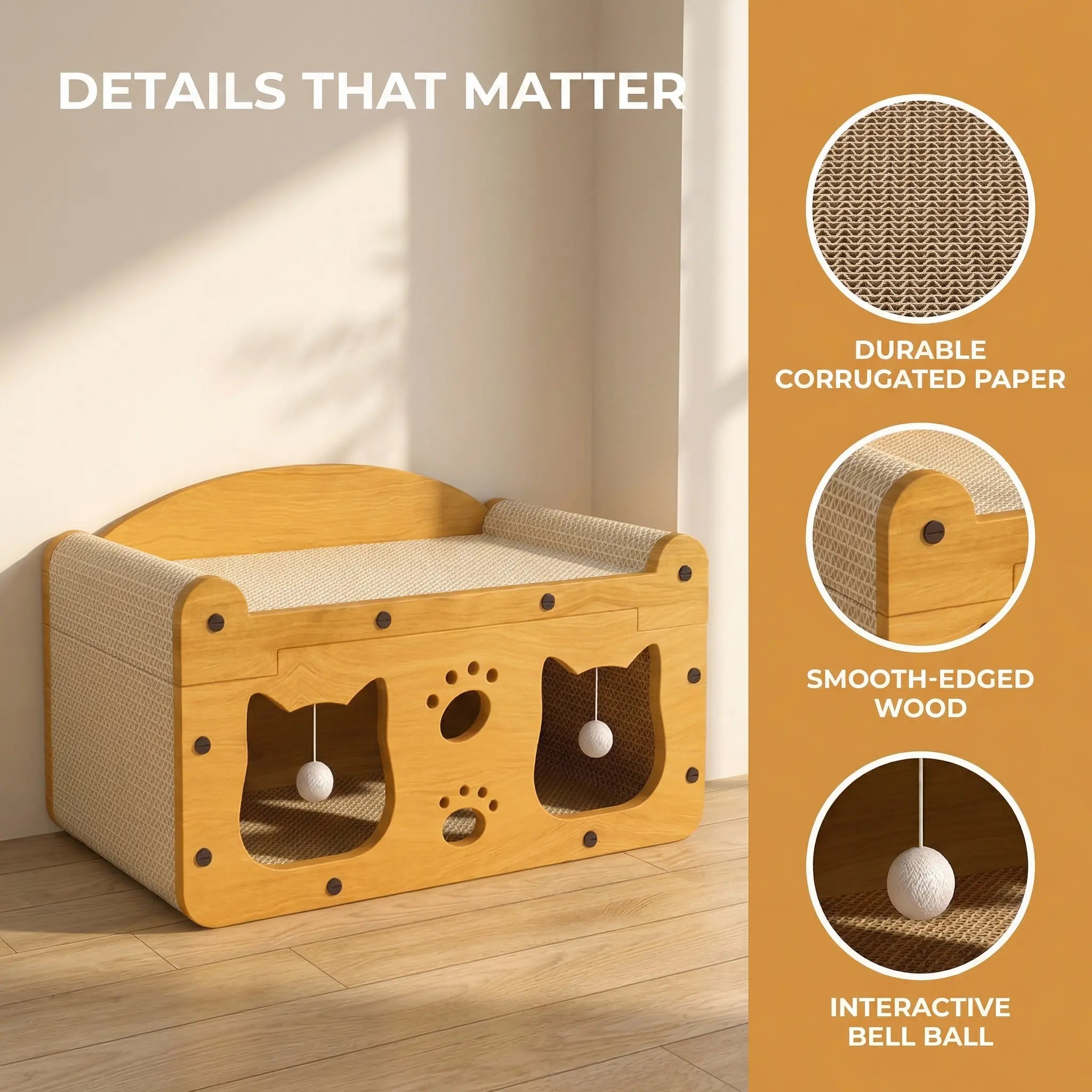 WittyPaws™ TV-Lounge Cat Scratching House