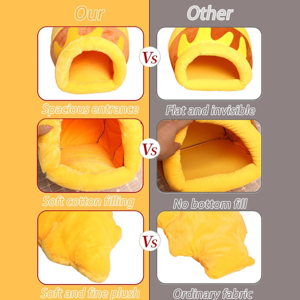 WittyPaws™ - Honey Pot Cave Bed for Cats and Pets