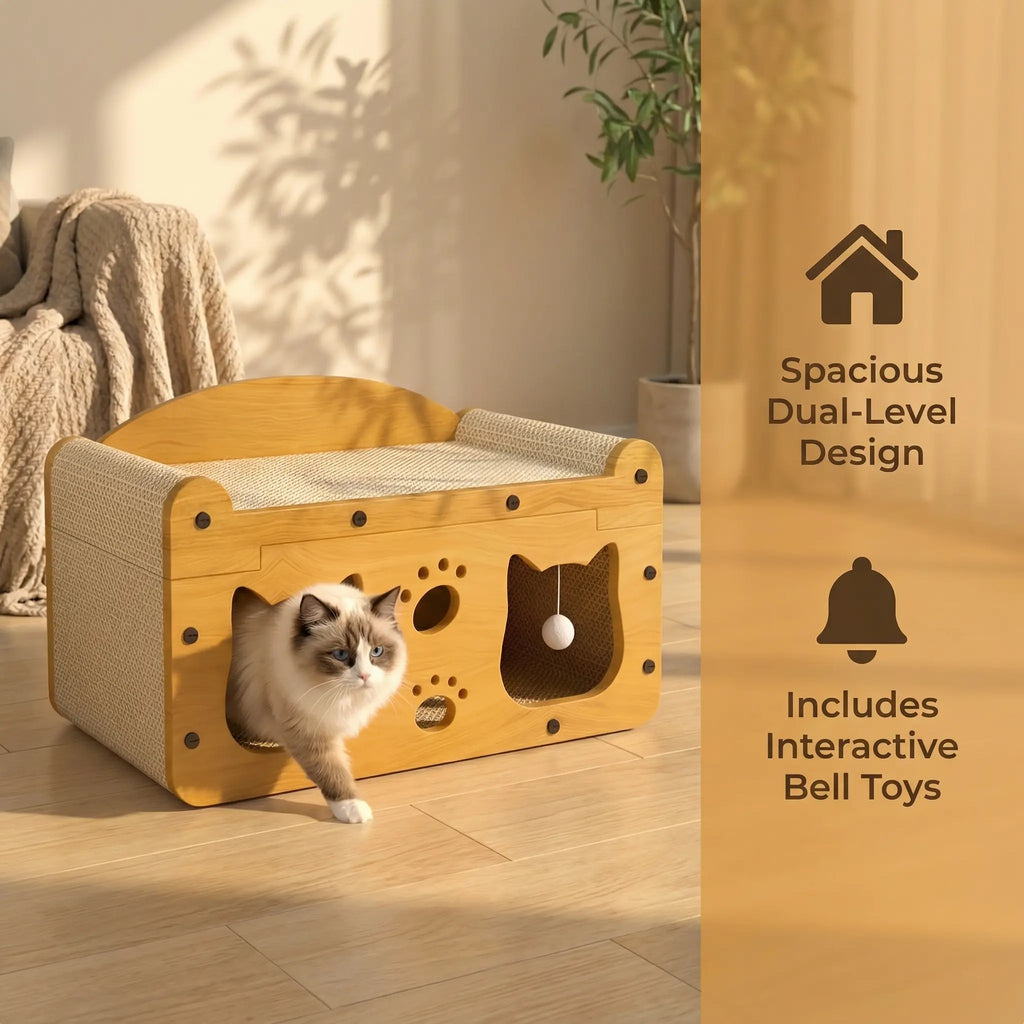 WittyPaws™ TV-Lounge Cat Scratching House