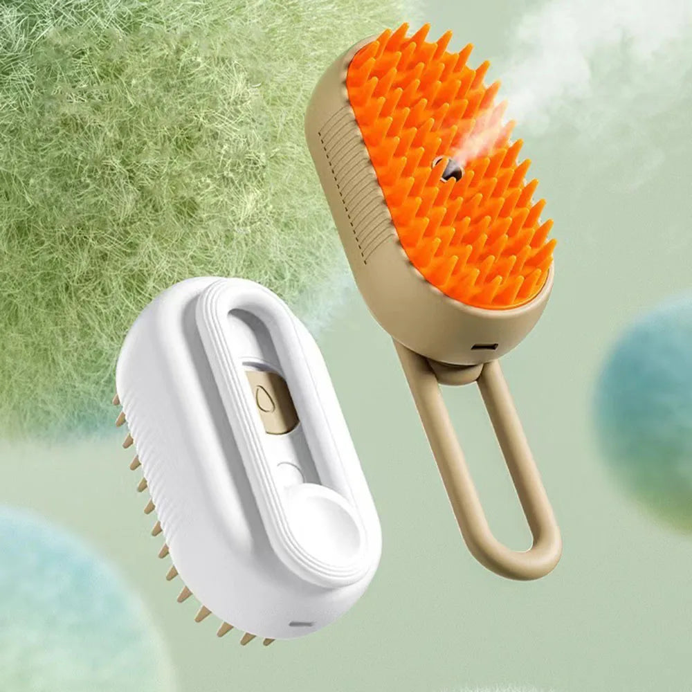 WittyPaws™ 3-in-1 Steamy Pet Grooming Brush