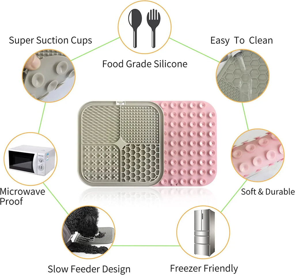 WittyPaws™ 3-in-1 Interactive Slow Feeder & Lick Mat