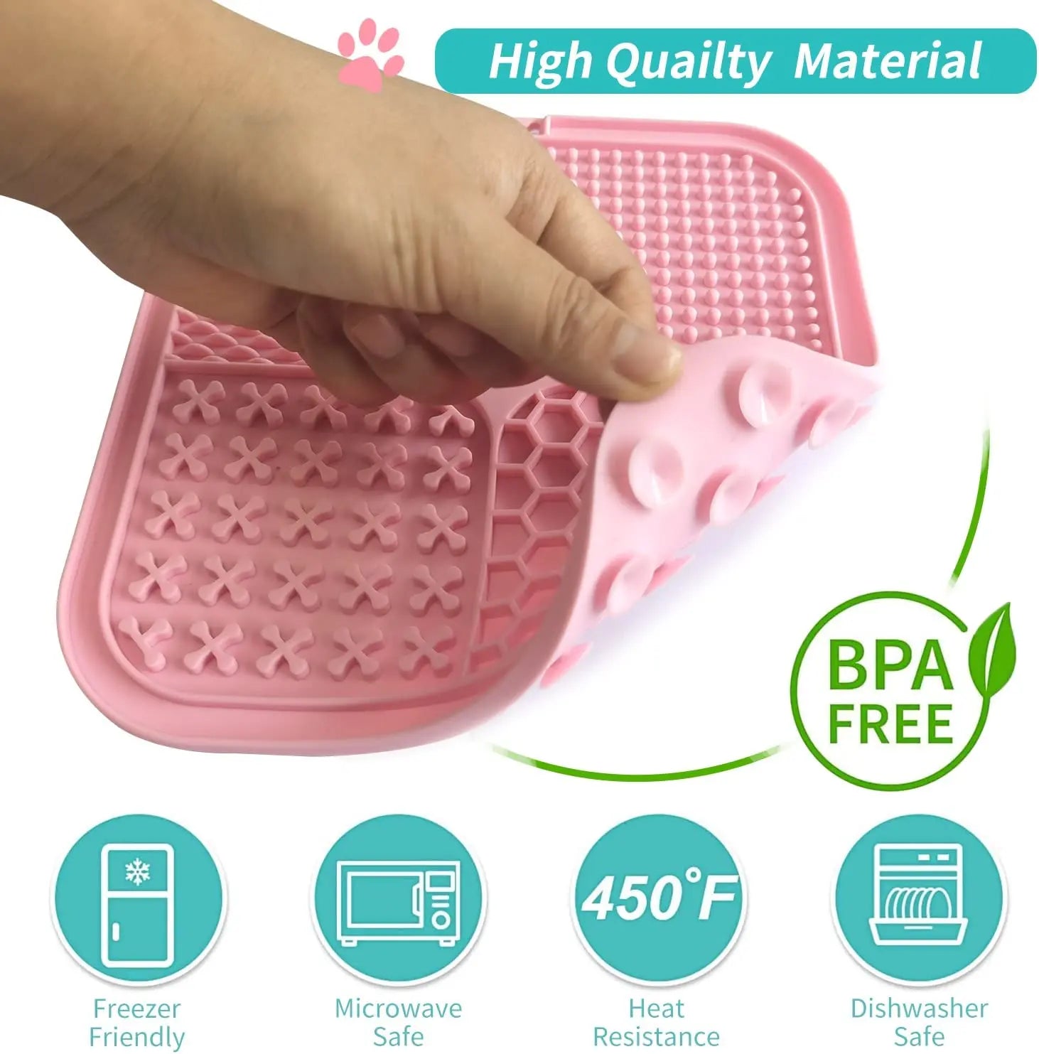 WittyPaws™ 3-in-1 Interactive Slow Feeder & Lick Mat
