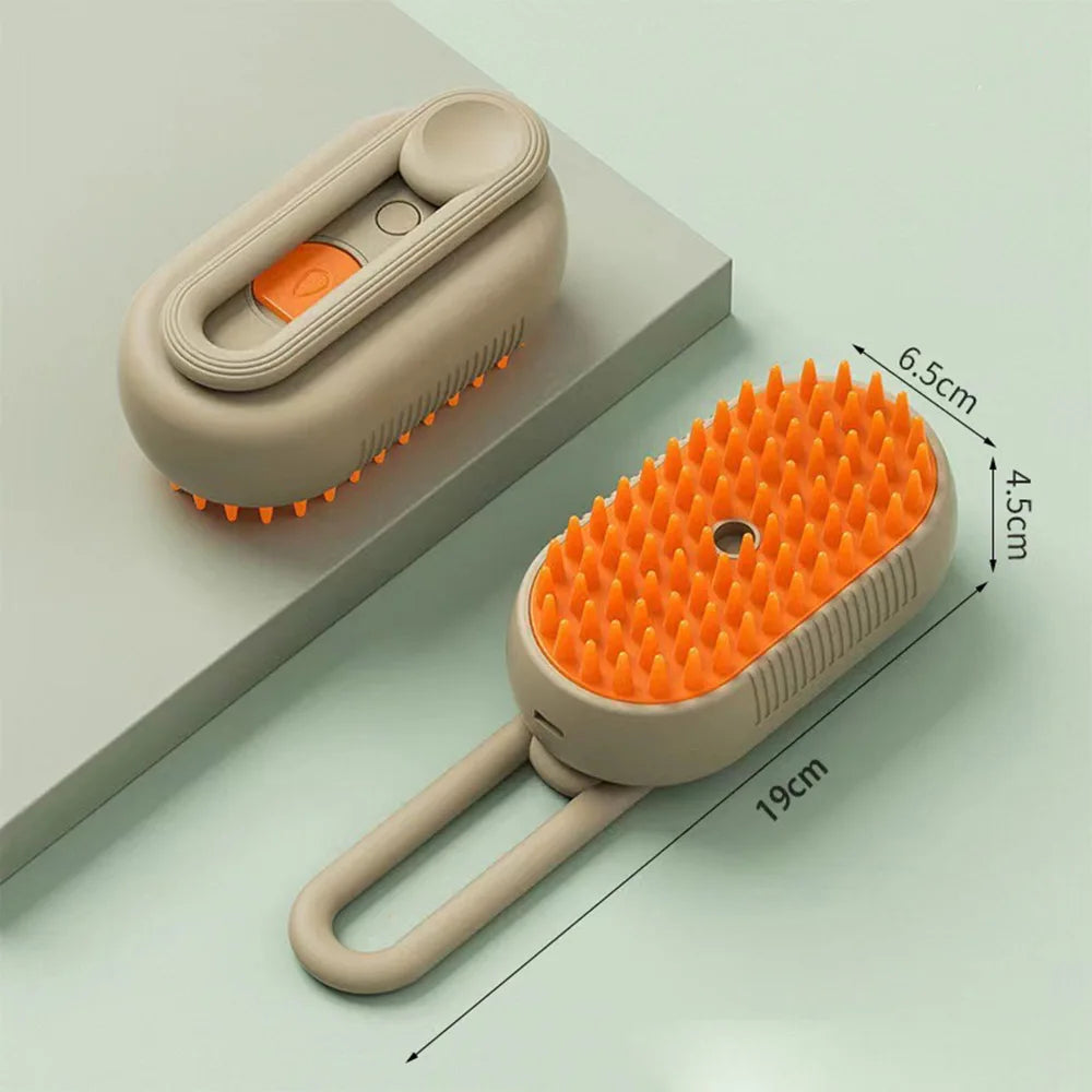 WittyPaws™ 3-in-1 Steamy Pet Grooming Brush