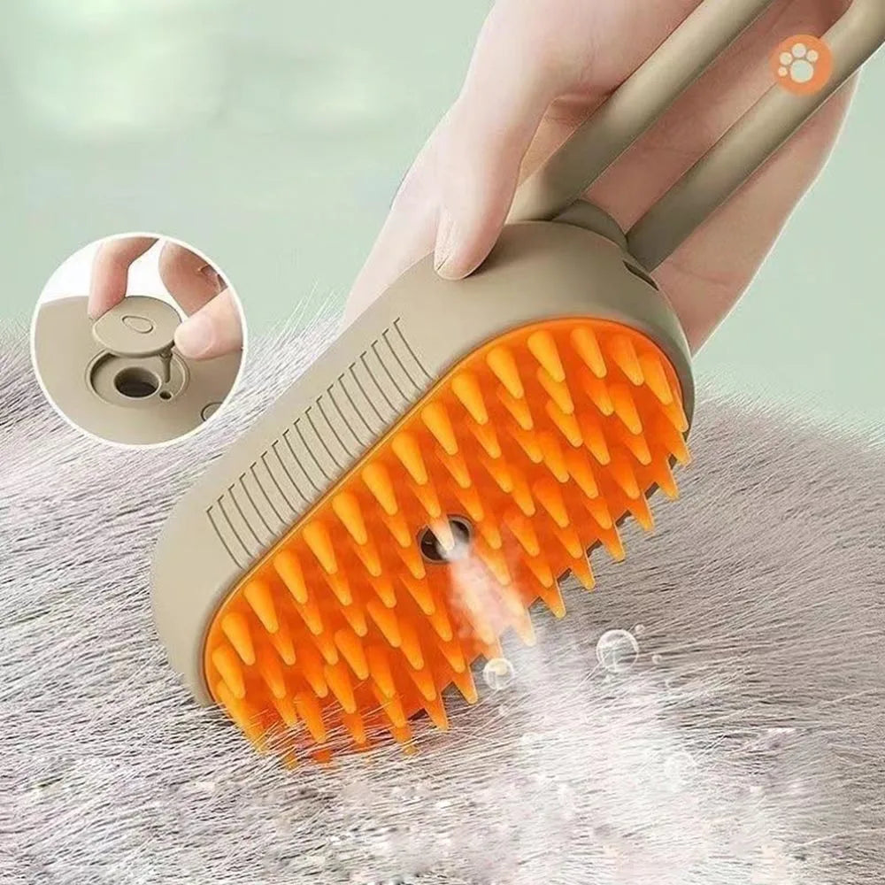 WittyPaws™ 3-in-1 Steamy Pet Grooming Brush