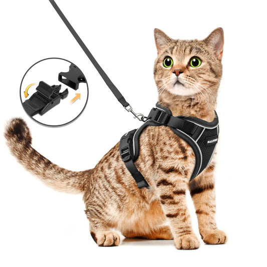 Adjustable Pet Harness & Leash Set,Counts Breathable Mesh Cat Harness with Leash,Escape Proof Harness, Pet Supplies for Outdoor Walking Fathersdaygift