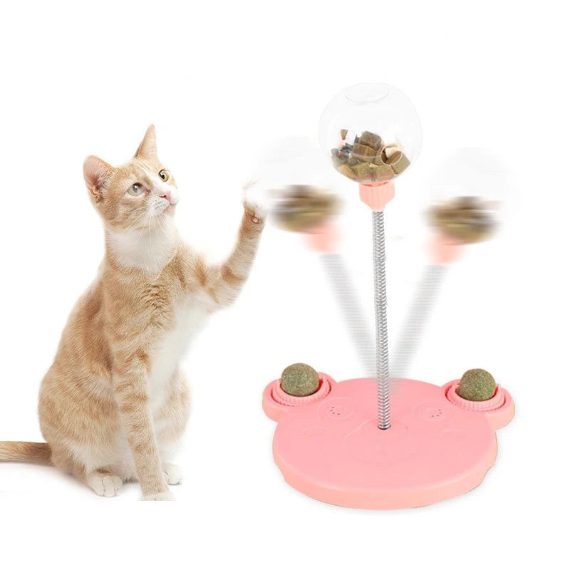 WittyPaws™ - Interactive Dispensing Toy with Suction Cup and Balls for Cats and Dogs