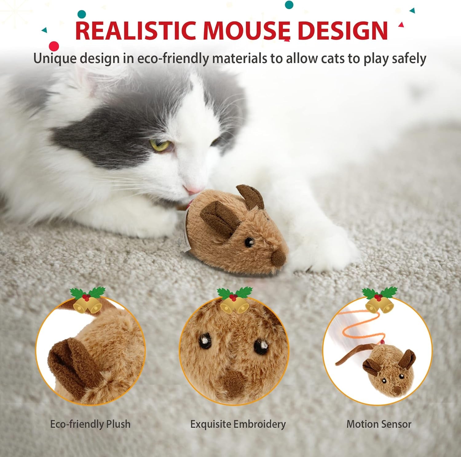 WittyPaws™ Smart-Mouse Interactive Toy