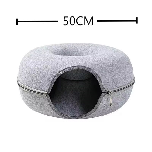 WittyPaws™ - Interactive Donut Tunnel Bed for Cats and Pets
