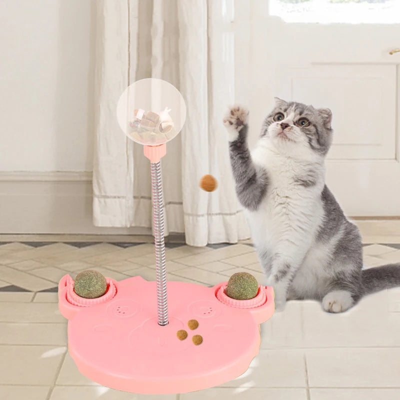 WittyPaws™ - Interactive Dispensing Toy with Suction Cup and Balls for Cats and Dogs