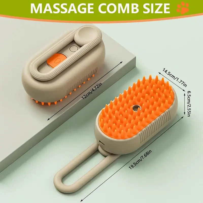 WittyPaws™ 3-in-1 Steamy Pet Grooming Brush