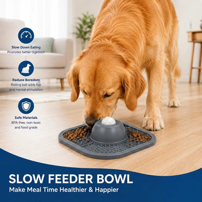 WittyPaws™ 3-in-1 Interactive Slow Feeder & Lick Mat