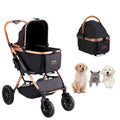 WittyPaws™ - Multifunctional 4-Wheel Pet Stroller (66 lbs/30 kg Capacity)
